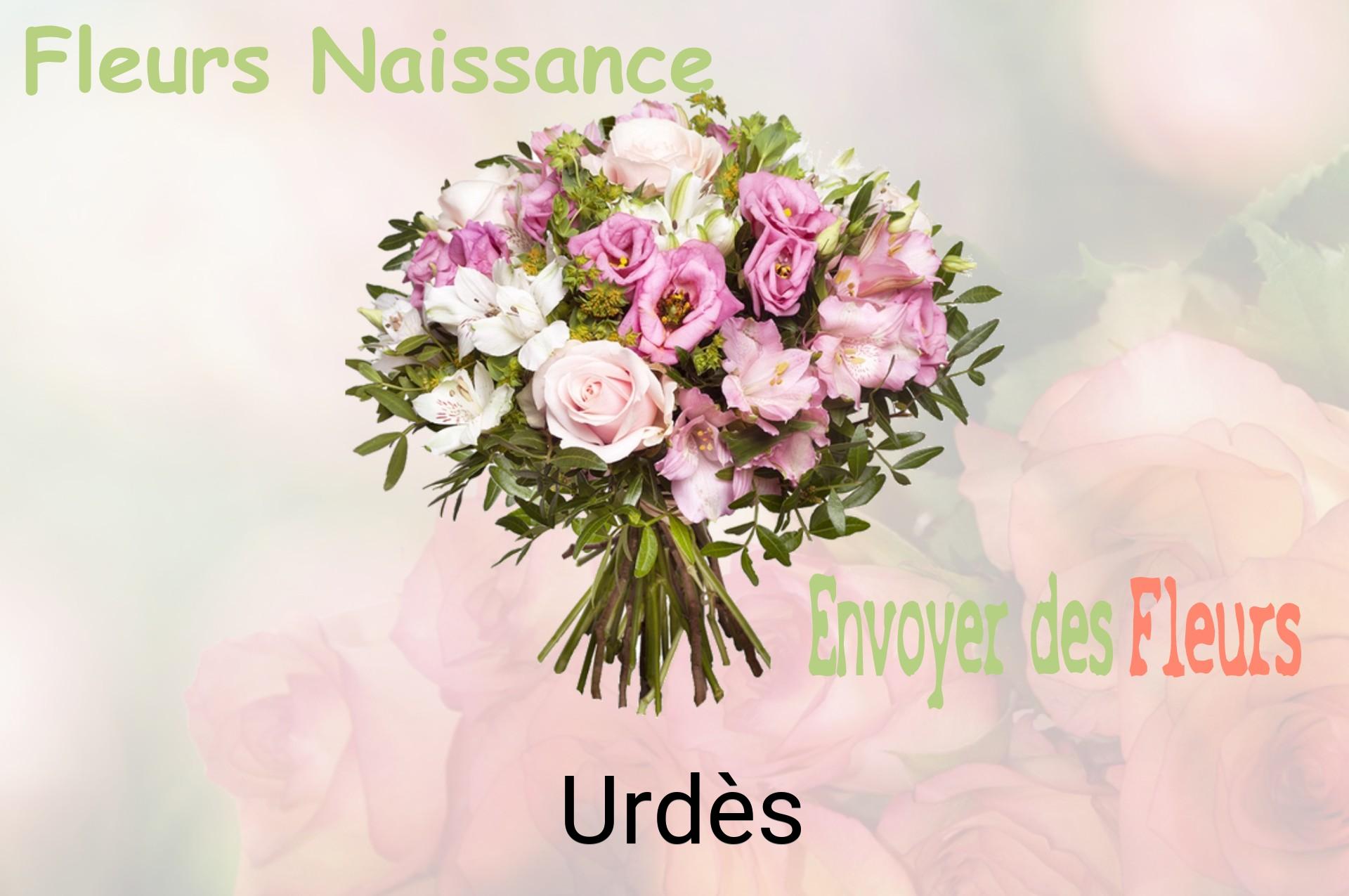 Bouquet de fleurs de naissance livré à Urdès
